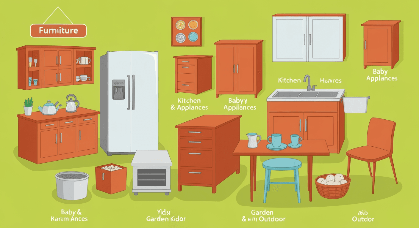 AI-generated illustration of a estate sale