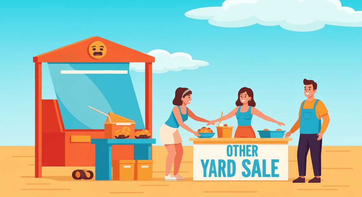 AI-generated illustration of a yard sale
