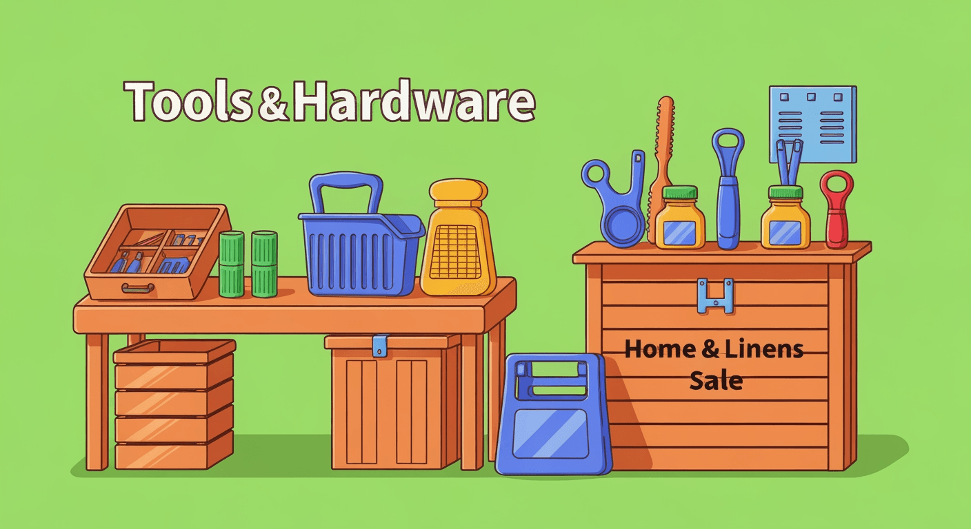 AI-generated illustration of a yard sale