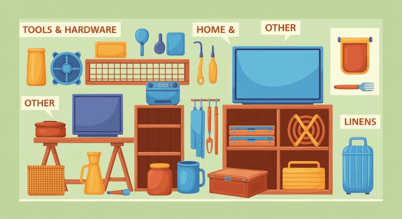 AI-generated illustration of a yard sale