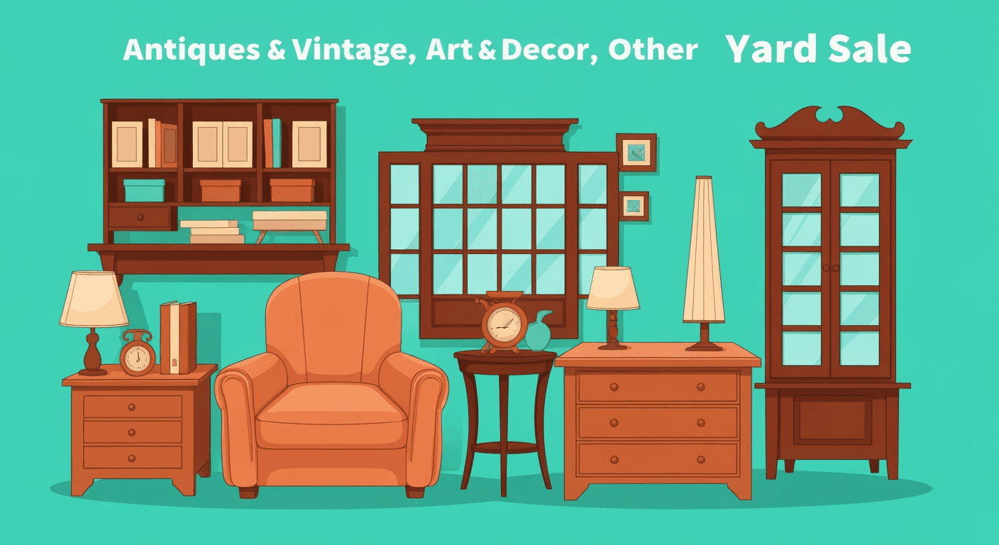 AI-generated illustration of a yard sale