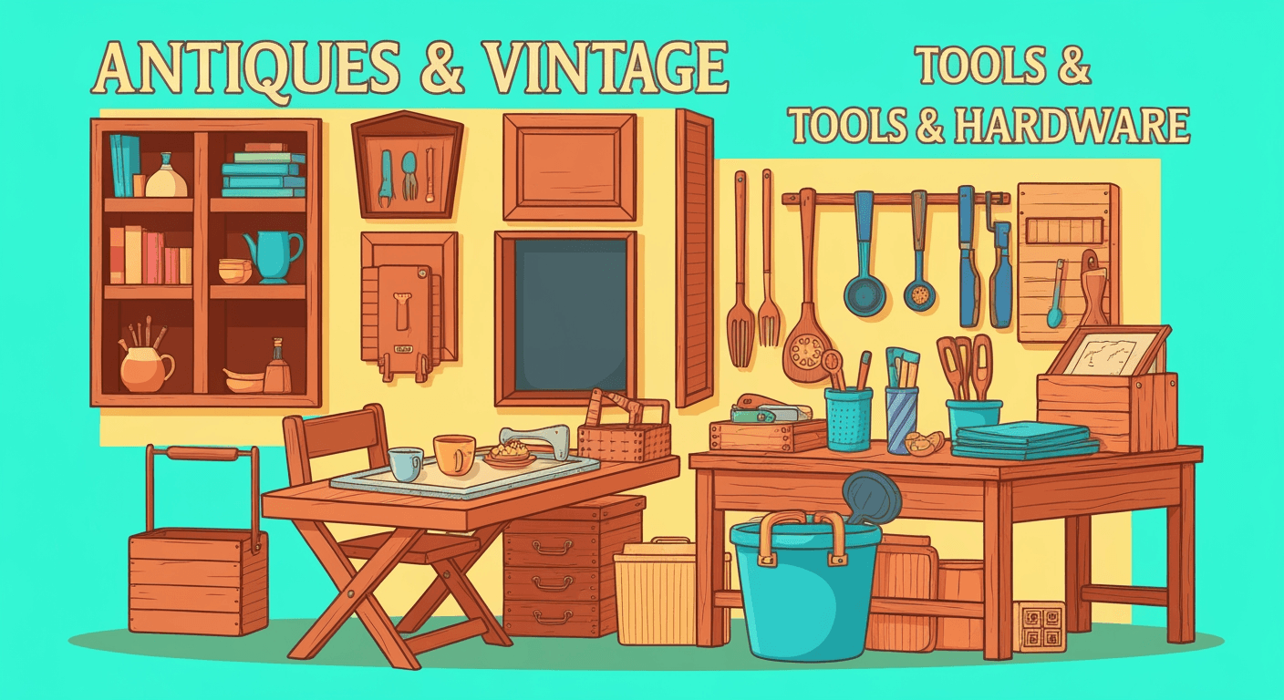 AI-generated illustration of a yard sale