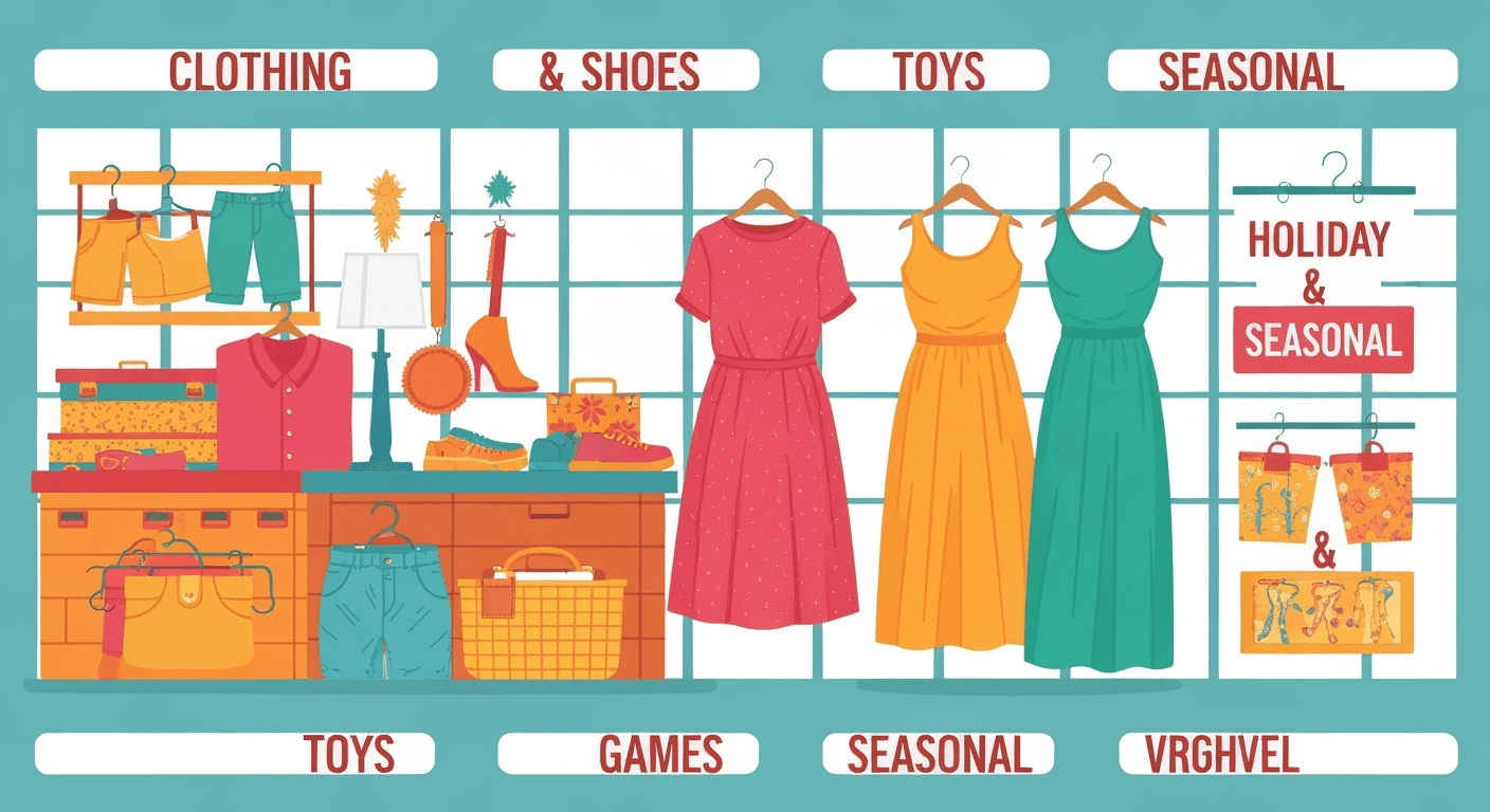 AI-generated illustration of a yard sale