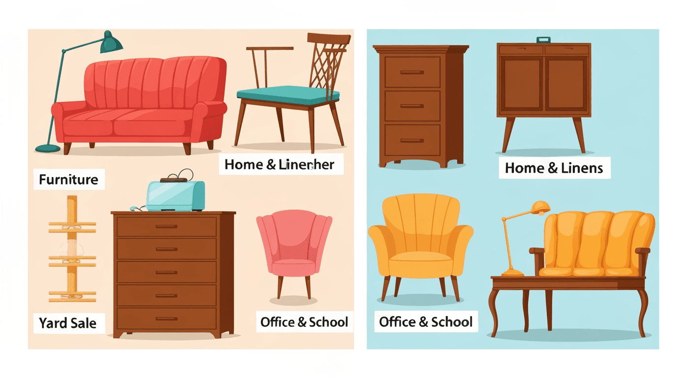 AI-generated illustration of a yard sale