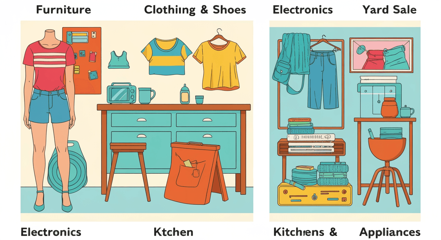 AI-generated illustration of a estate sale