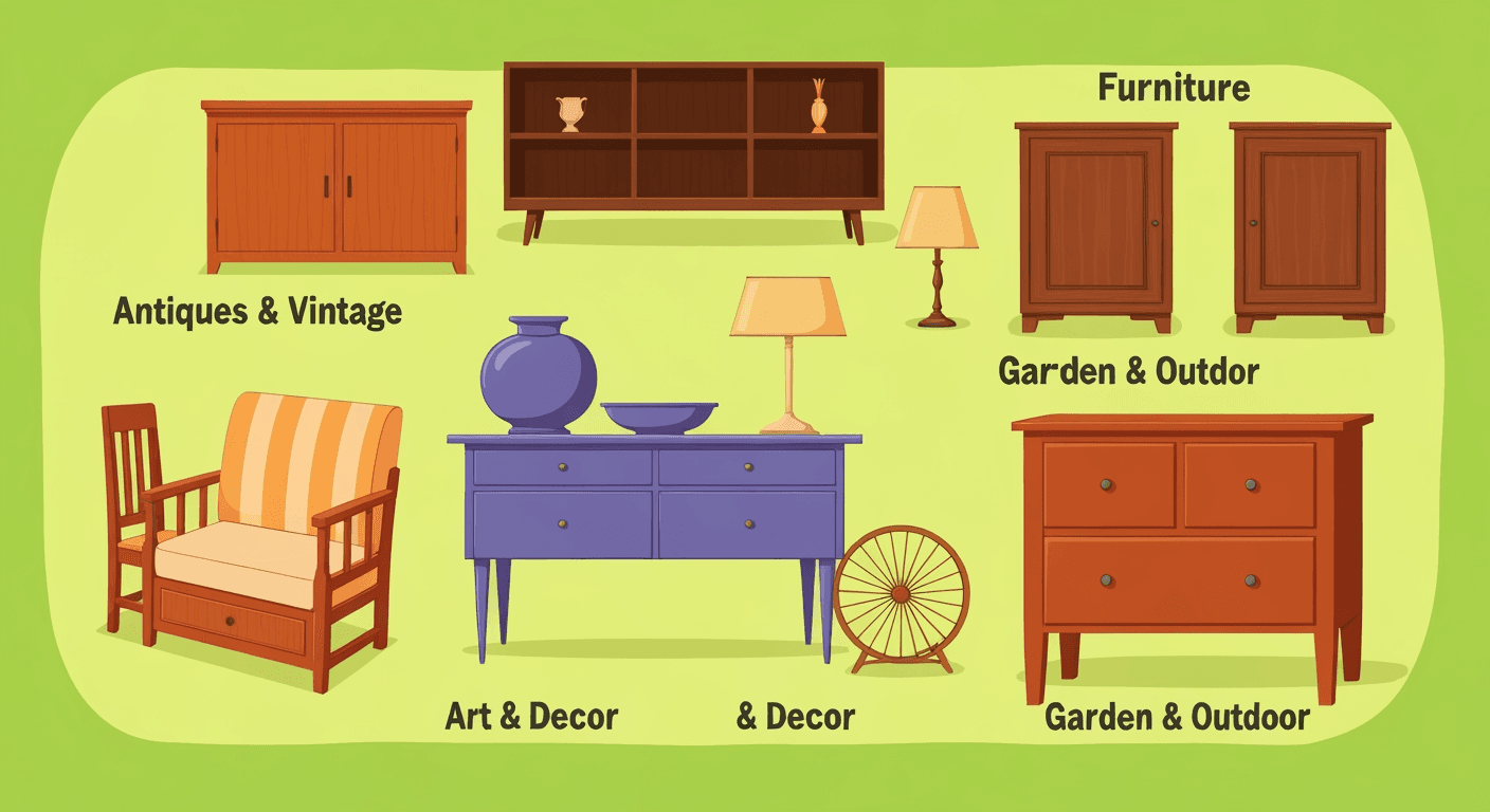 AI-generated illustration of a estate sale