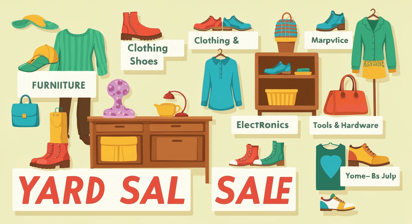 AI-generated illustration of a estate sale