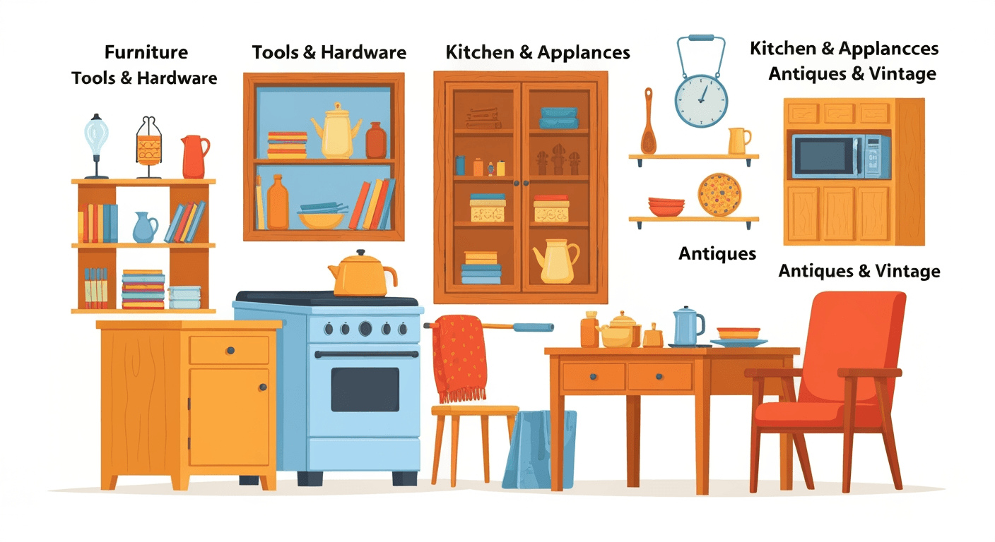 AI-generated illustration of a estate sale