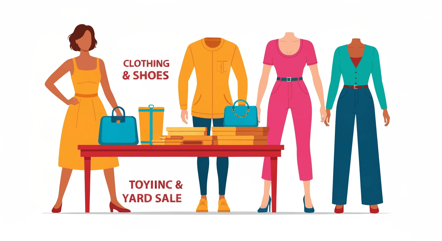 AI-generated illustration of a yard sale