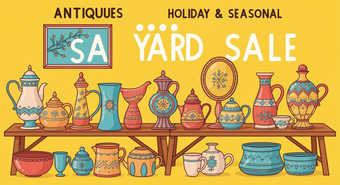 AI-generated illustration of a yard sale