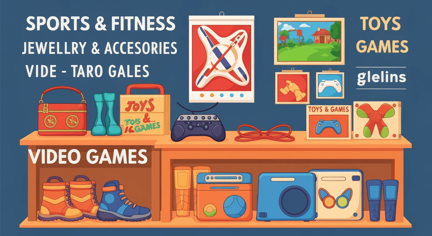 AI-generated illustration of a yard sale