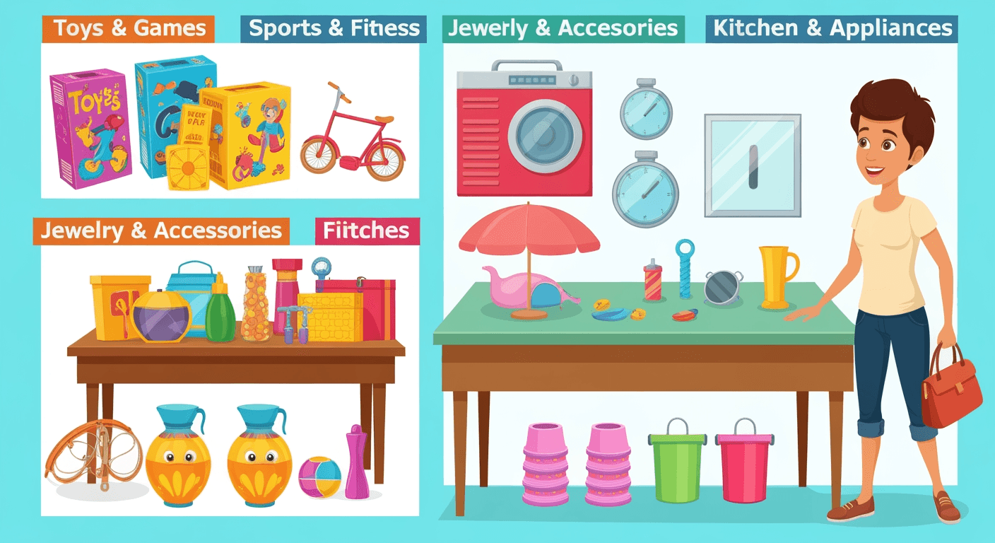 AI-generated illustration of a yard sale