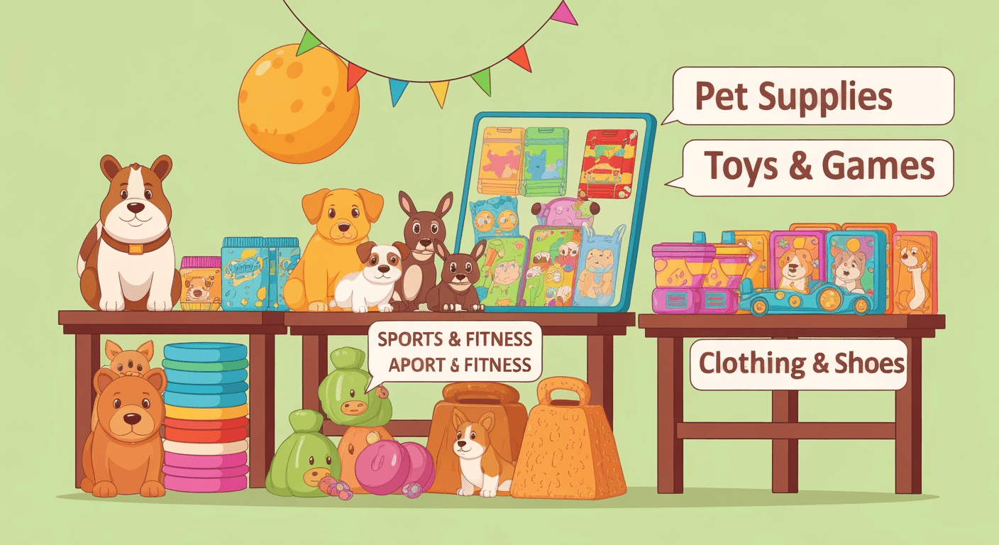 AI-generated illustration of a yard sale