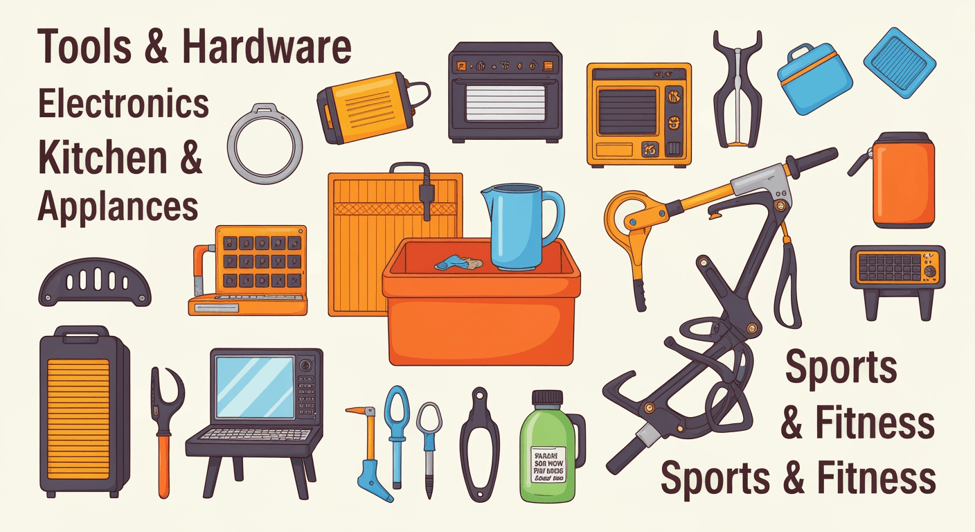 AI-generated illustration of a yard sale