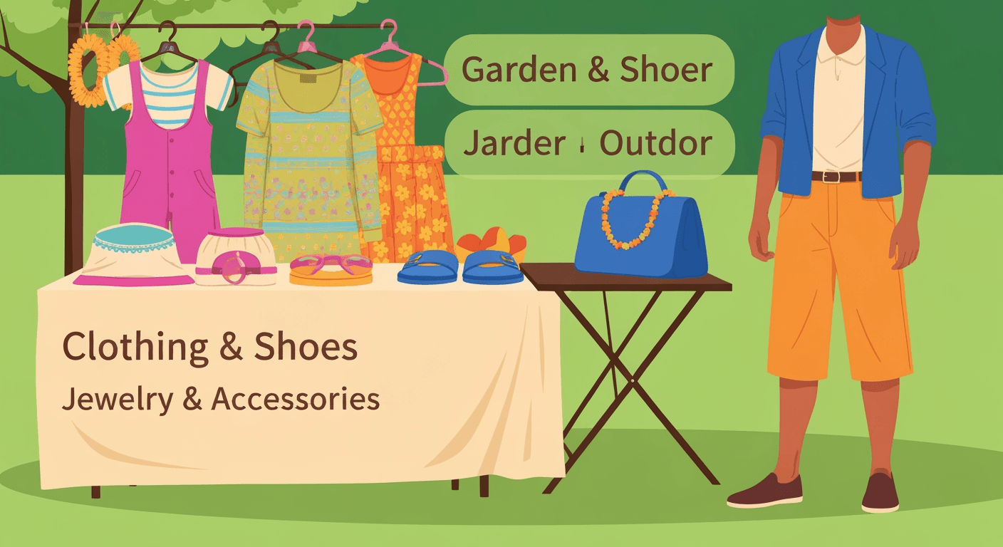 AI-generated illustration of a yard sale