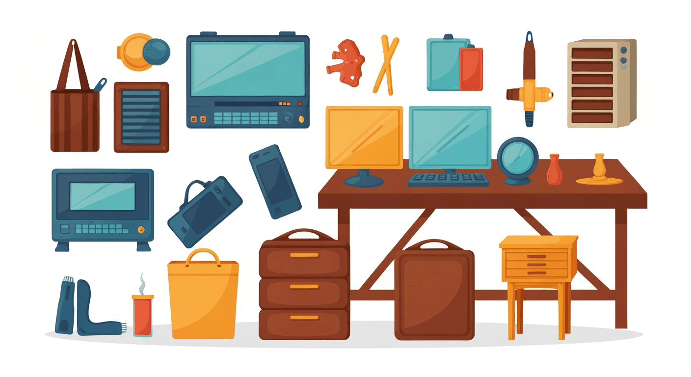 AI-generated illustration of a garage sale