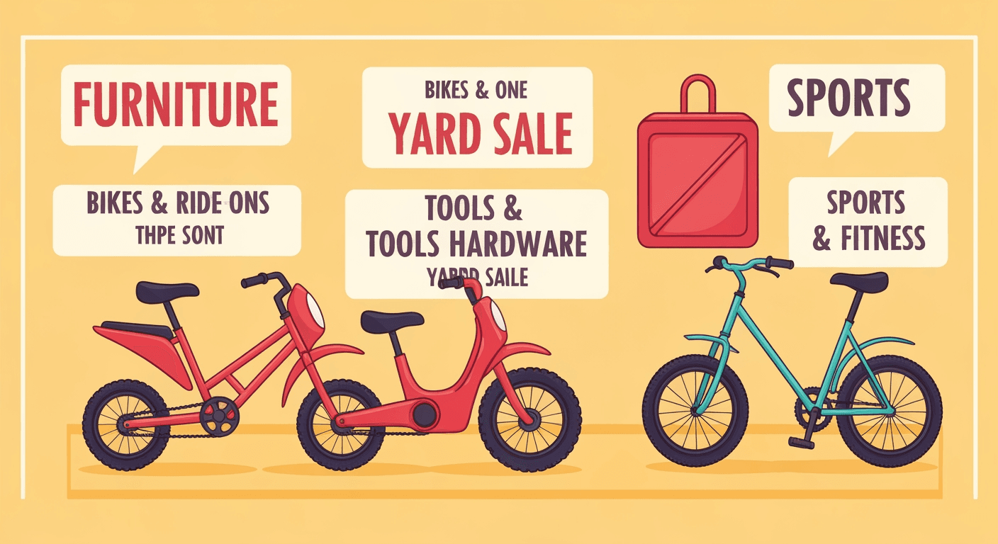 AI-generated illustration of a yard sale