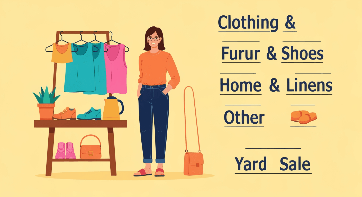 AI-generated illustration of a yard sale