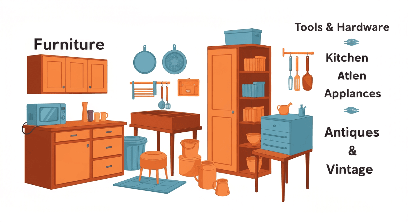 AI-generated illustration of a estate sale