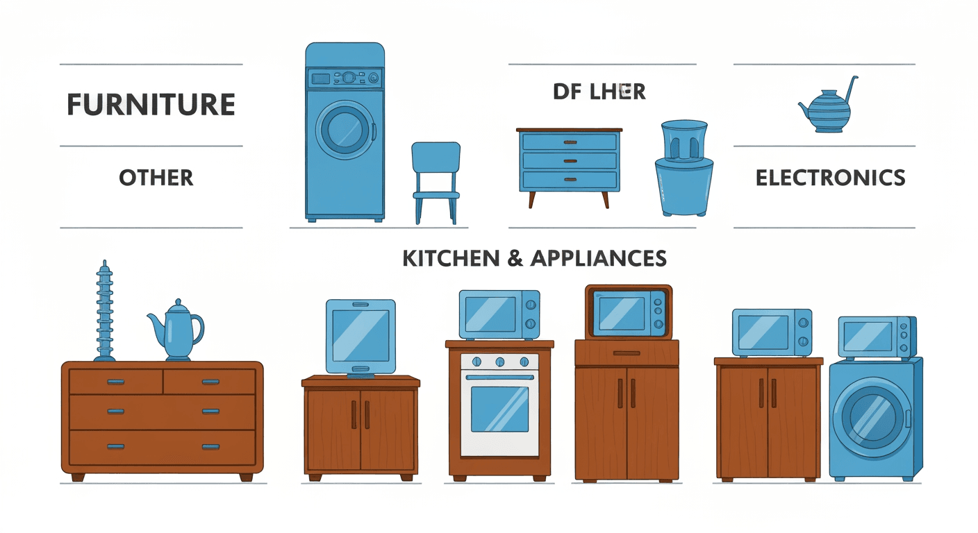 AI-generated illustration of a yard sale