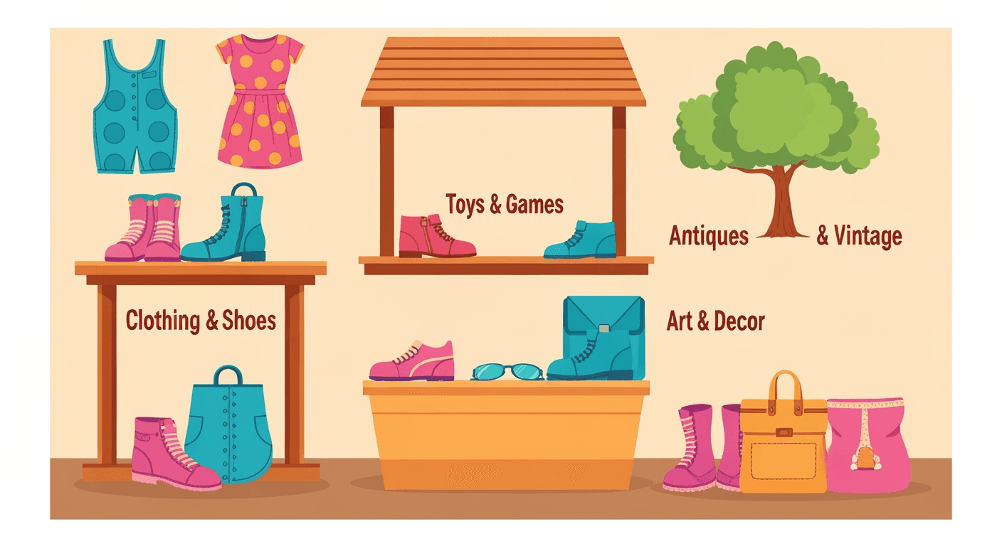 AI-generated illustration of a yard sale