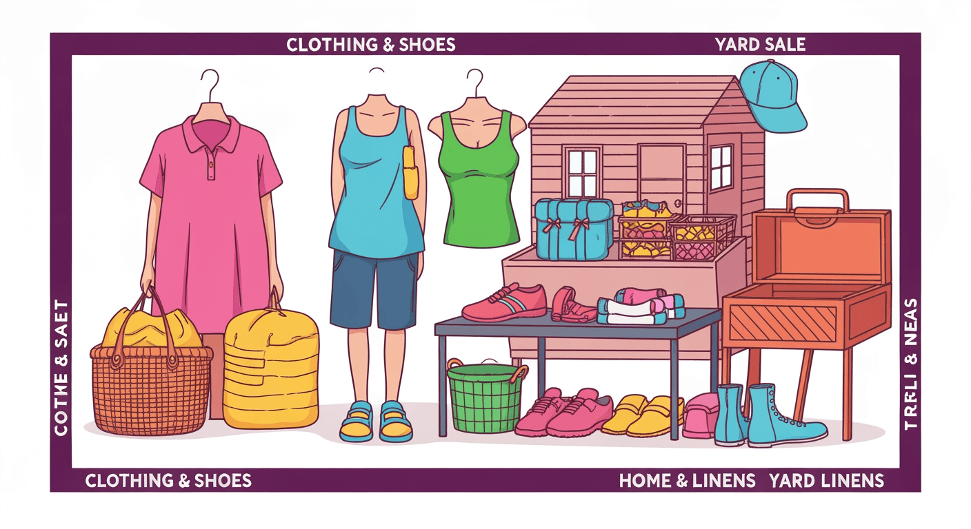 AI-generated illustration of a yard sale