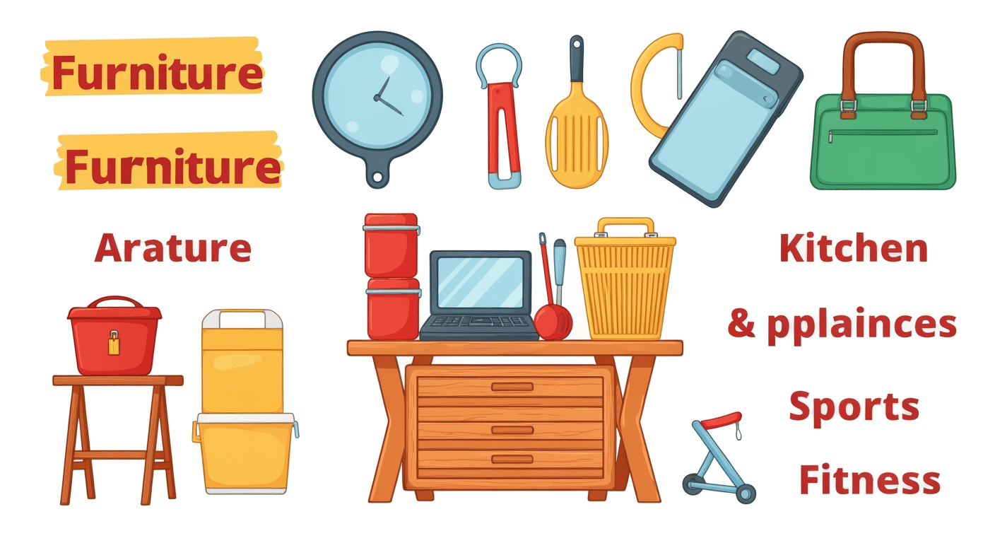 AI-generated illustration of a estate sale