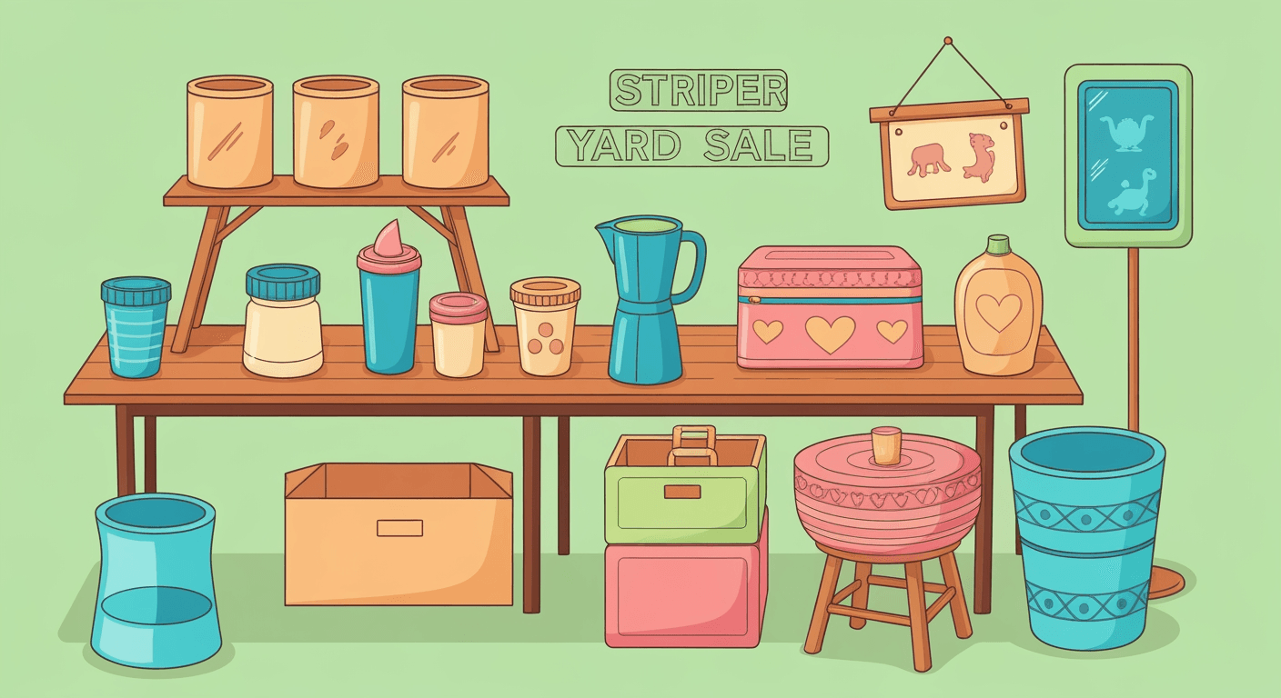 AI-generated illustration of a yard sale