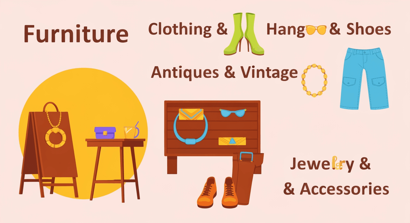 AI-generated illustration of a garage sale