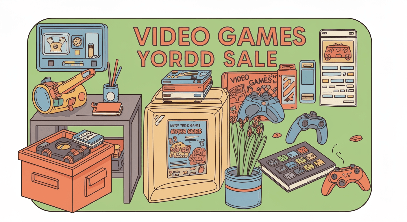 AI-generated illustration of a garage sale