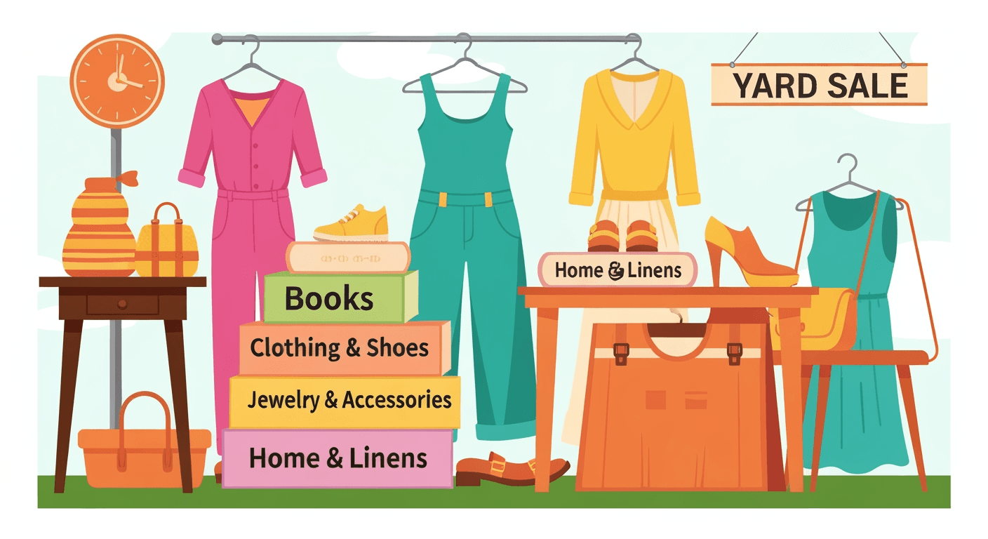 AI-generated illustration of a yard sale