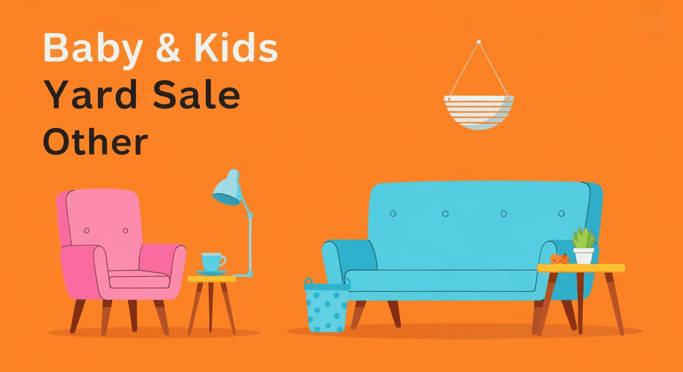 AI-generated illustration of a yard sale