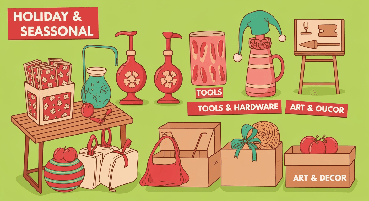 AI-generated illustration of a garage sale