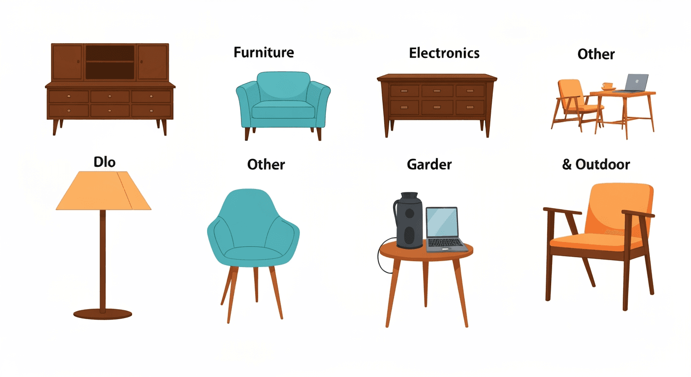 AI-generated illustration of a estate sale