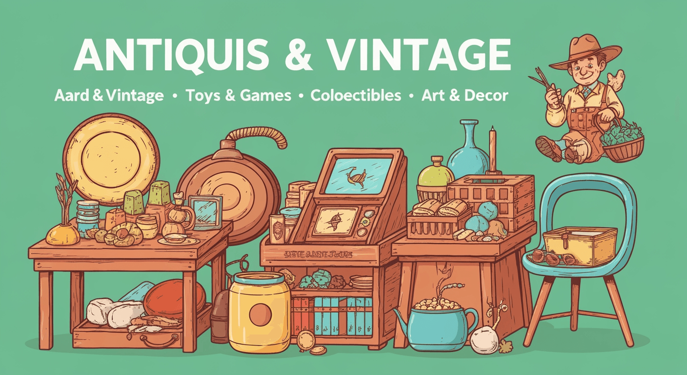 AI-generated illustration of a yard sale