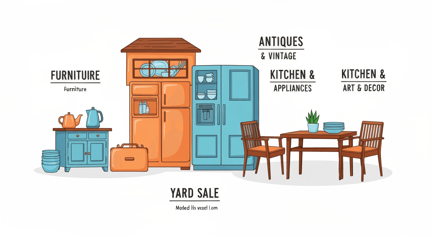 AI-generated illustration of a estate sale