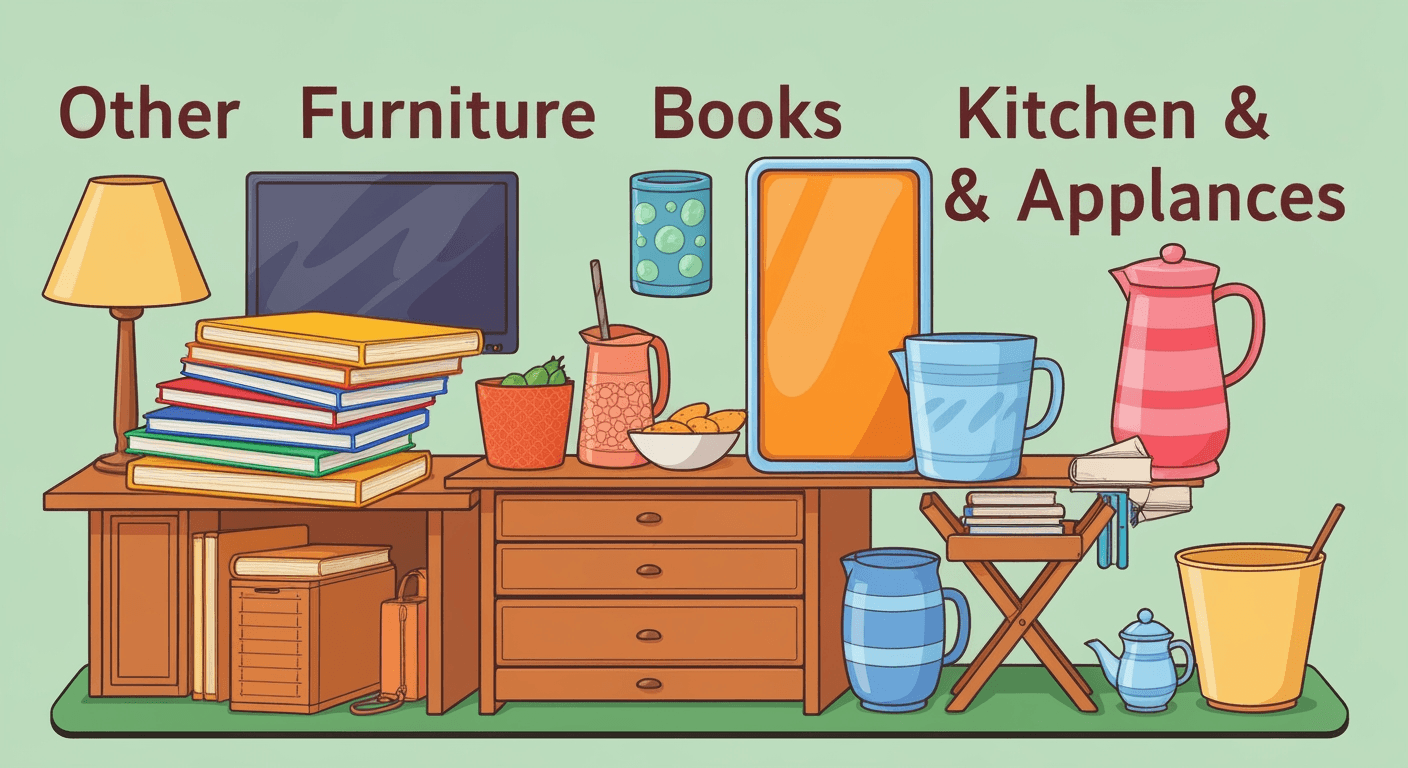 AI-generated illustration of a estate sale