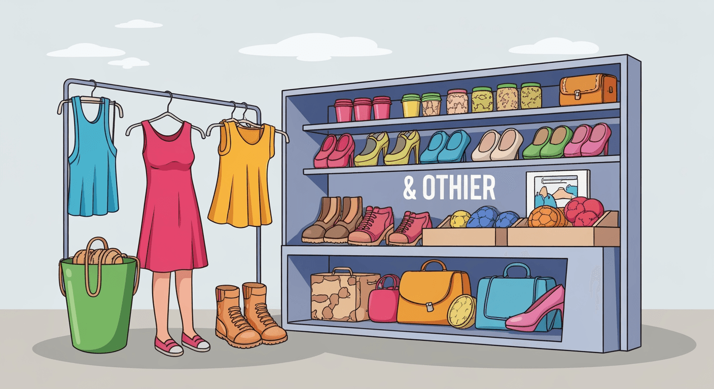 AI-generated illustration of a garage sale