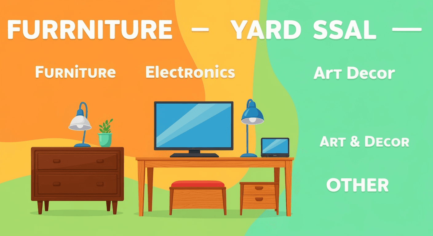 AI-generated illustration of a moving sale