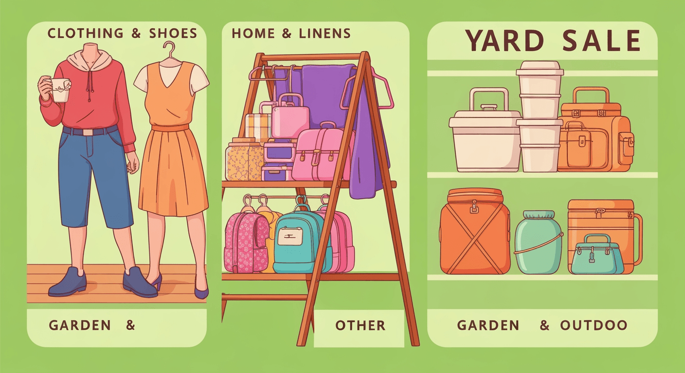 AI-generated illustration of a garage sale