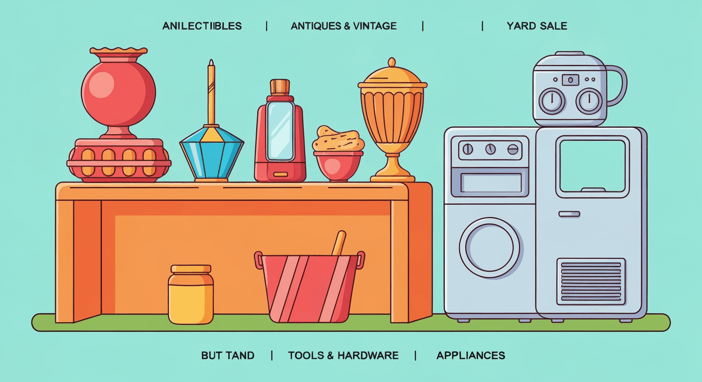 AI-generated illustration of a garage sale