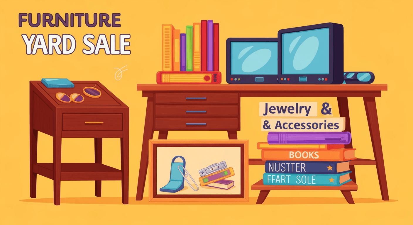 AI-generated illustration of a estate sale