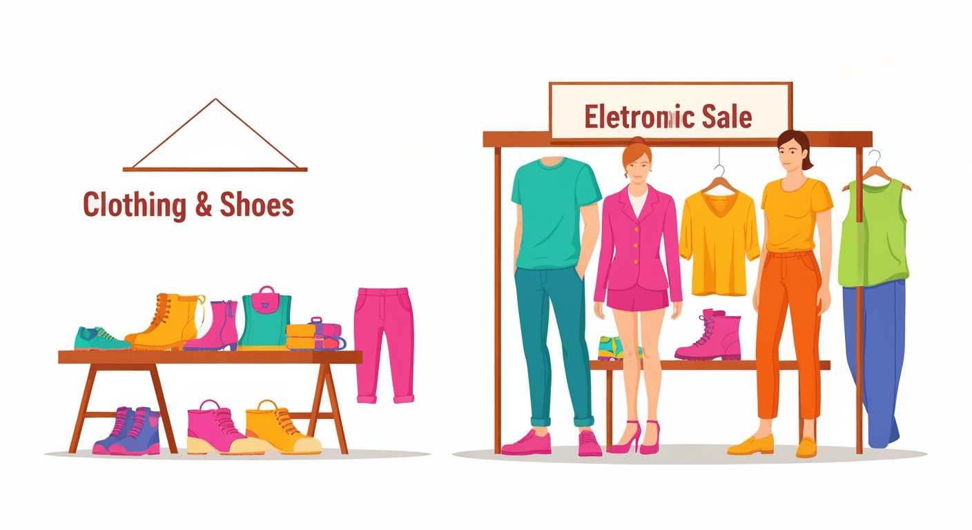 AI-generated illustration of a yard sale