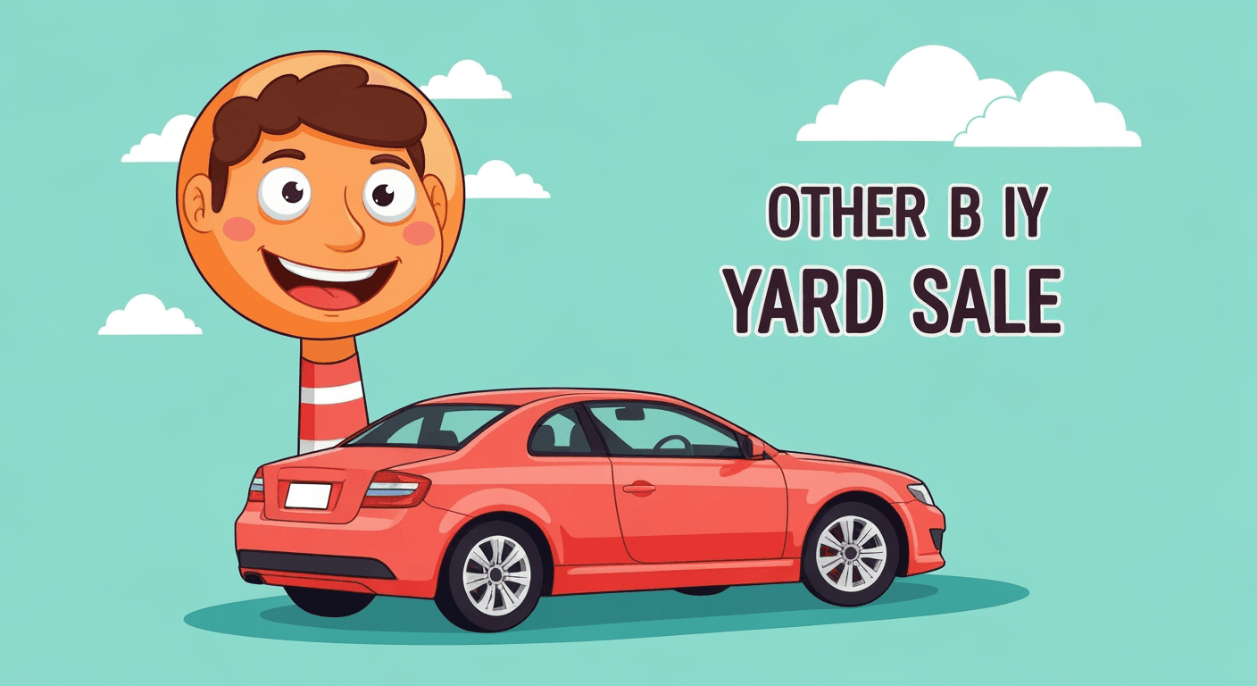 AI-generated illustration of a yard sale