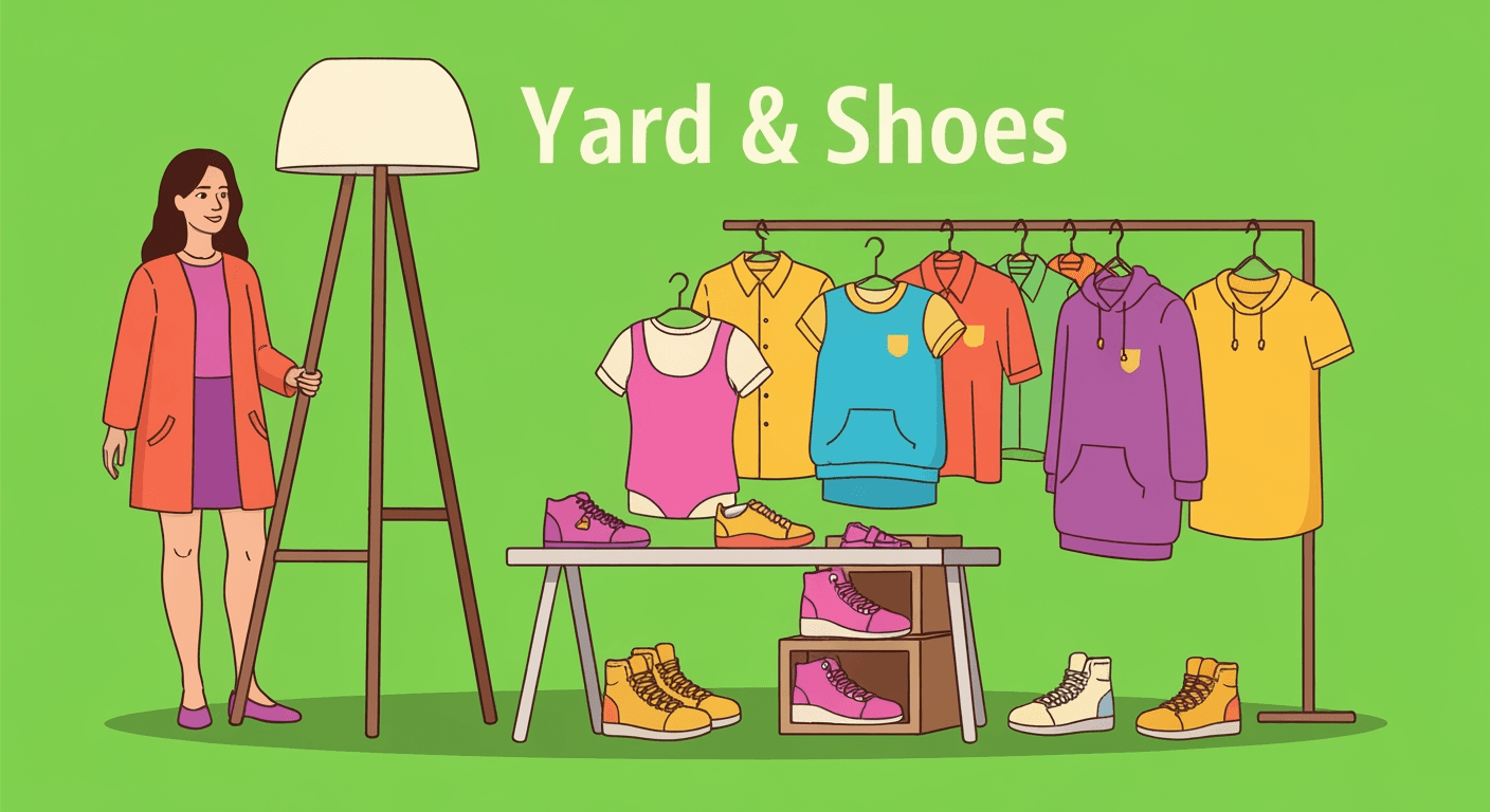 AI-generated illustration of a yard sale