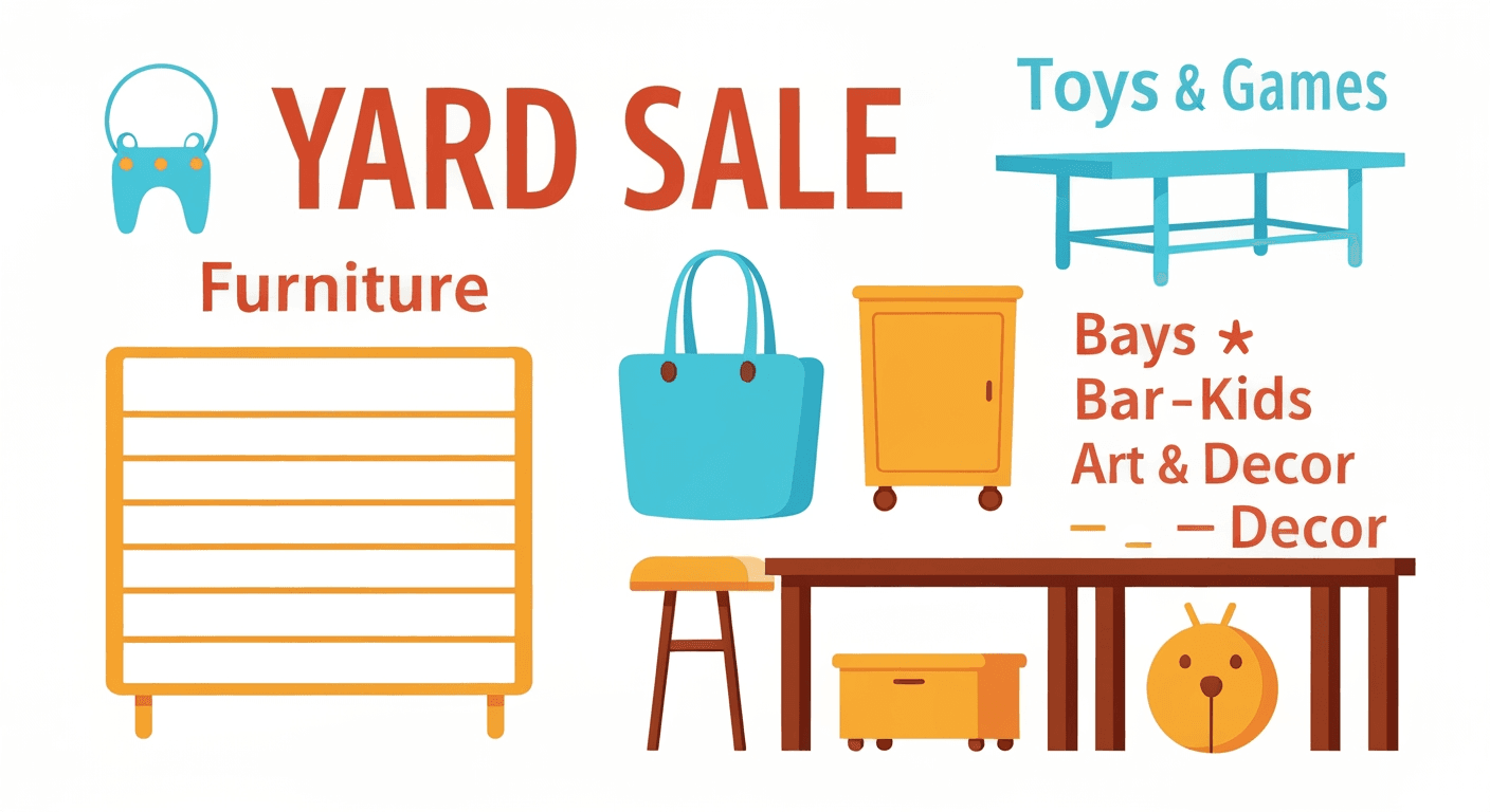 AI-generated illustration of a community sale