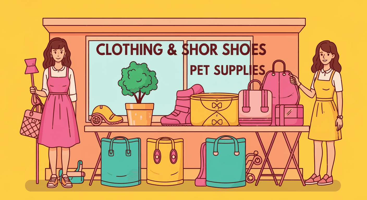 AI-generated illustration of a garage sale