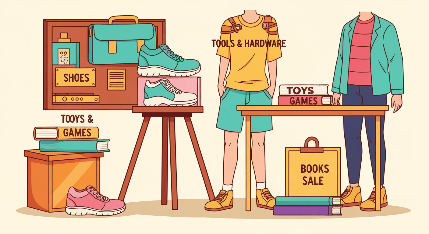 AI-generated illustration of a garage sale