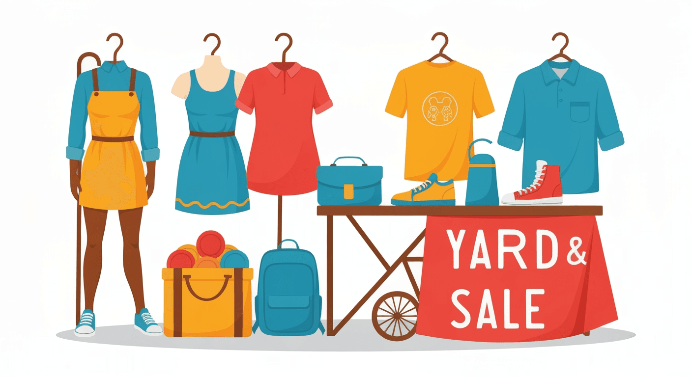 AI-generated illustration of a garage sale
