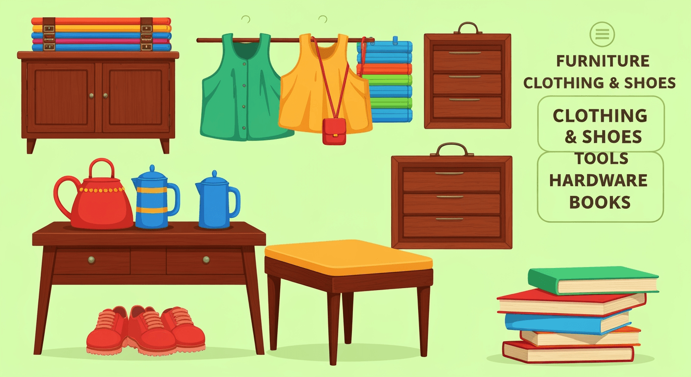 AI-generated illustration of a estate sale